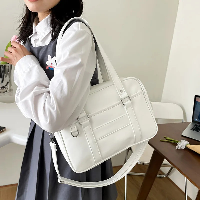 Cyflymder trashy outfits Japanese Style JK Bag Women High School Student Uniform Bag PU Leather Shoulder Bag Women Simple Handbags Crossbody Bags Itabag