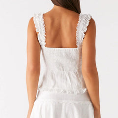 Cyflymder  Women Solid Color Lace Tank Top Cute Y2K Lace Crop Vest Casual Square Neck Open Front Cami Top Summer Streetwear