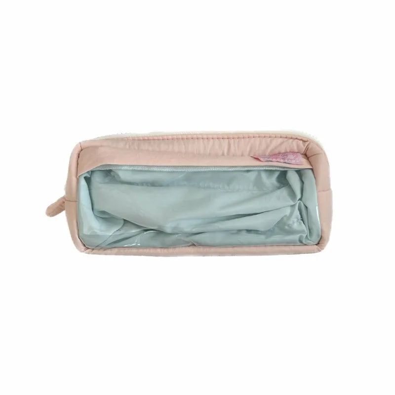 Cyflymder  Korean Fashion Sweet Ita Pencil Case for Kids Girl DIY Decor Clear Badge Pin Organizer Portable Large Capacity Stationery Bag