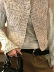 Cyflymder   Korean Solid Vintage O Neck Short Sleeve Single Breasted Loose Knitted Sweater Vest