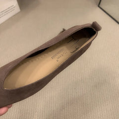 Cyflymder  36-42 Over size sexy coffee pointed toe flats ballet shoes women european slip on single loafers brand velvet ballerina zapatos
