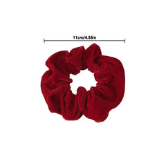 Cyflymder 1pc Red Velvet Hair Accessories Christmas Headband Wide Version Retro Sweet Pleated Large Intestine Circle BB Clip Bow Hair Clip