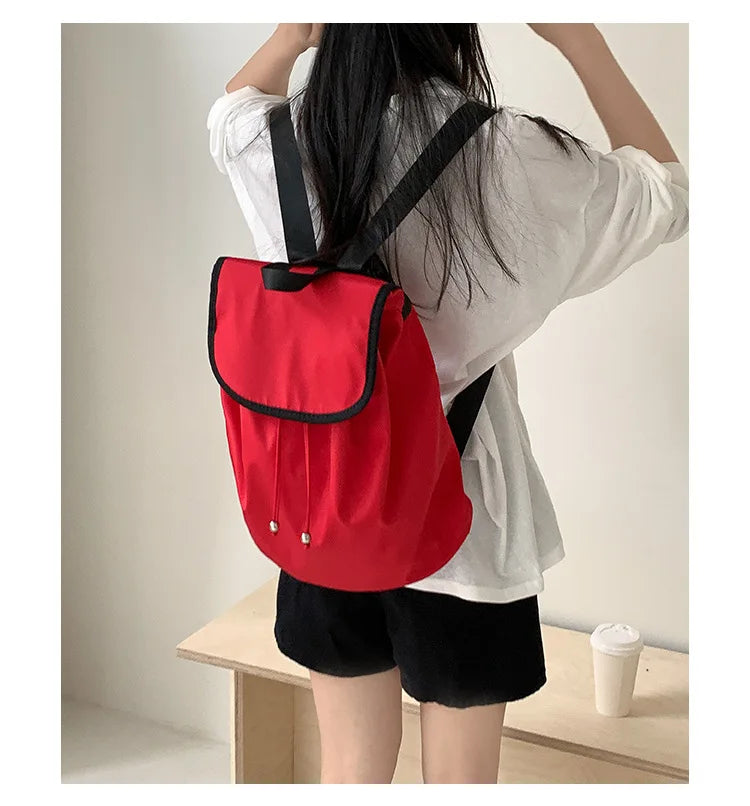 Cyflymder  Korean Women Backpacks Vintage Y2k Aesthetic Streetwear Schoolbag Casual All Match Simple Backpack for College Students
