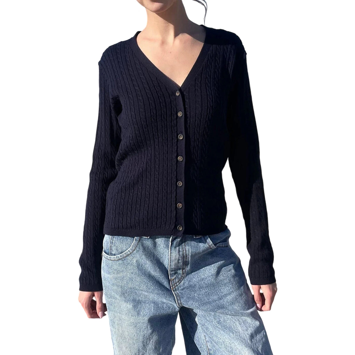 Cyflymder  Stylish V-Neck Sweater for Men Classic Knit Pullover with Ribbed Cuffs and Hem Comfortable  Fit Jumper