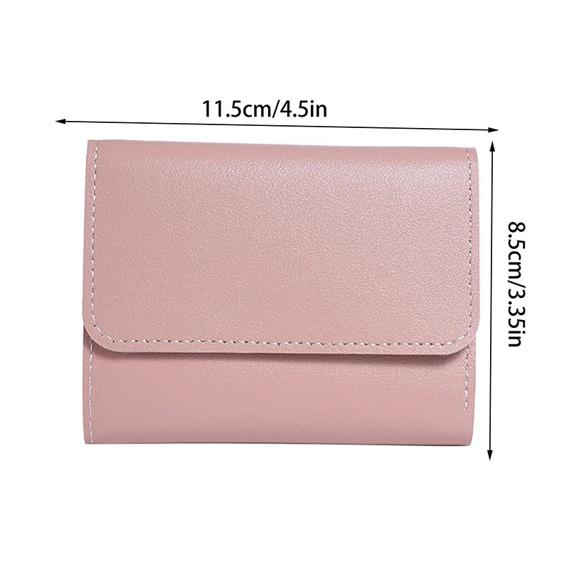 Cyflymder Three Fold Short Clip Wallet Women Short Wallet Multi-card Bag Mini Pouch Fashion Female Wallet Credit Card Lady Coin Purses