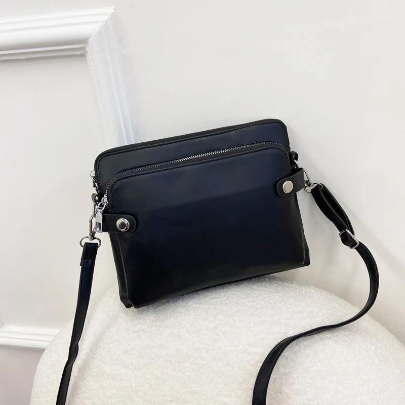 Cyflymder  Vintage pu leather women shoulder bag Multiple pockets female crossbody bag Casual Messenger bag big handbag phone wallet bolsa