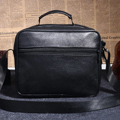 Cyflymder  Men Genuine Leather Shoulder Bag Male Cowhide Leather Handbags Men's Large Zipper Messenger Bag Travel Tablet Bag Tote