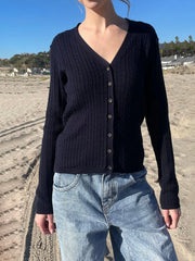 Cyflymder  Stylish V-Neck Sweater for Men Classic Knit Pullover with Ribbed Cuffs and Hem Comfortable  Fit Jumper