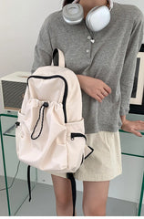 Cyflymder  Korean Vintage High-capacity Backpack All Match Simple Nylon Casual Schoolbags Streetwear Women Students Backpacks Y2k Aesthetic