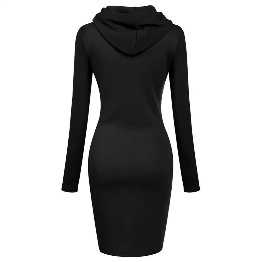 Cyflymder Ladies Dress Autumn Women Hooded Dresses Hoodies Women Sweatshirts Women Hoodies Dress Tops Ladies Clothing