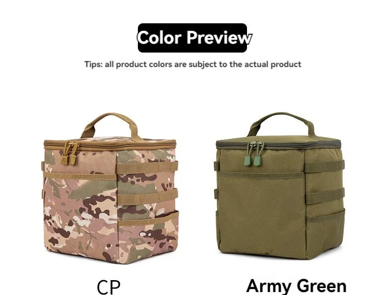 Cyflymder  Outdoor Camping Storage Bag Large Capacity Ground Nail Tool Gas Canister Picnic Cookware Utensils Kit Bag Outdoor Bag For Man