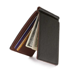 Cyflymder Brand Men Wallet Short Skin Wallets Purses PU Leather Money Clips Sollid Thin Wallet For Men Purses