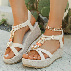 Cyflymder  New Women'S Sandals Heels Scandals for Women High Heels Open Toe Cover Heel Suede Sandals Women'S Platform & Wedge