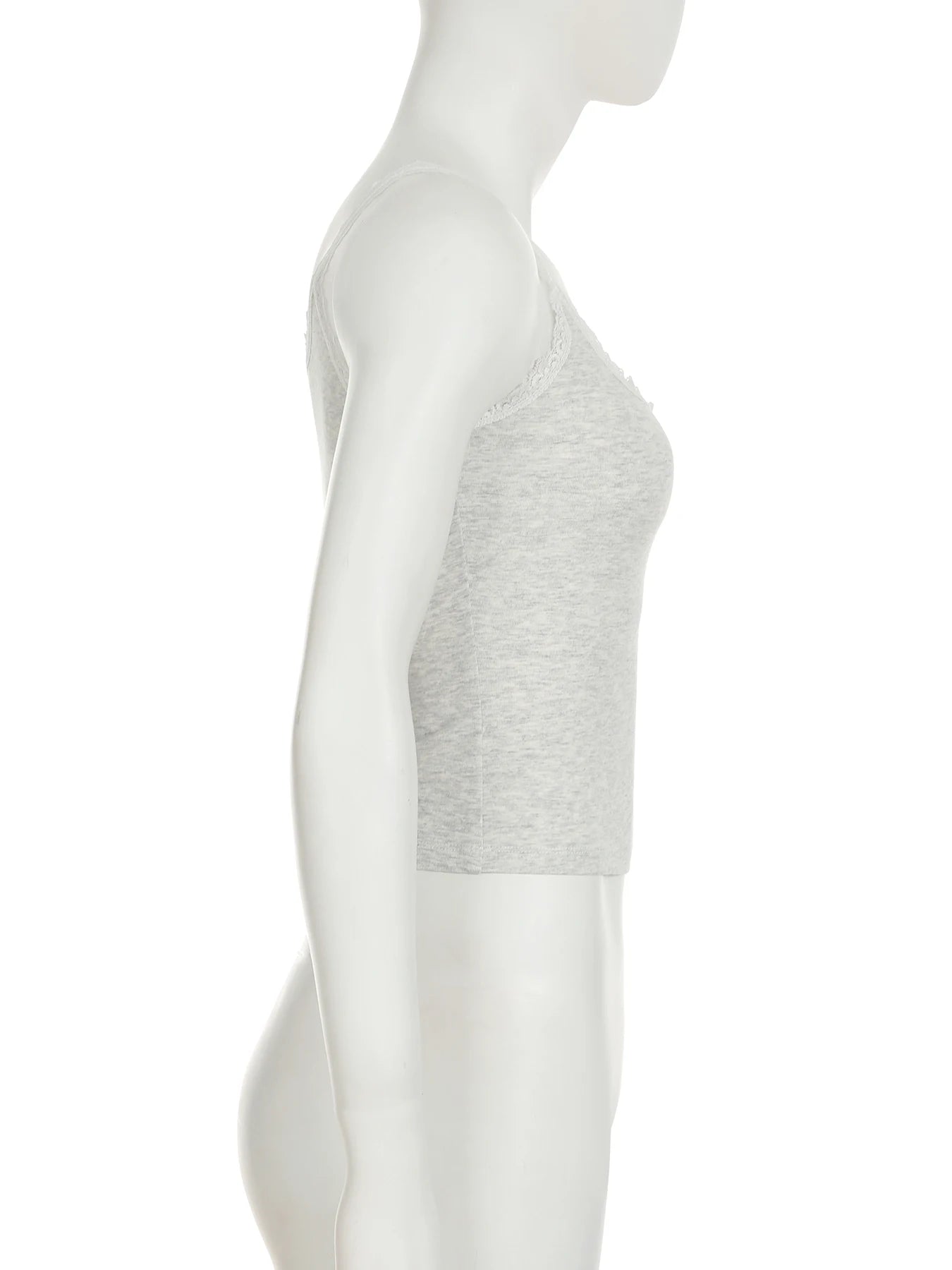 Cyflymder  Basic Solid Lace Trim Camis Top Sexy Slim Slash Neck Sleeveless Tank Tops Women Summer Fashion Streetwear Ladies