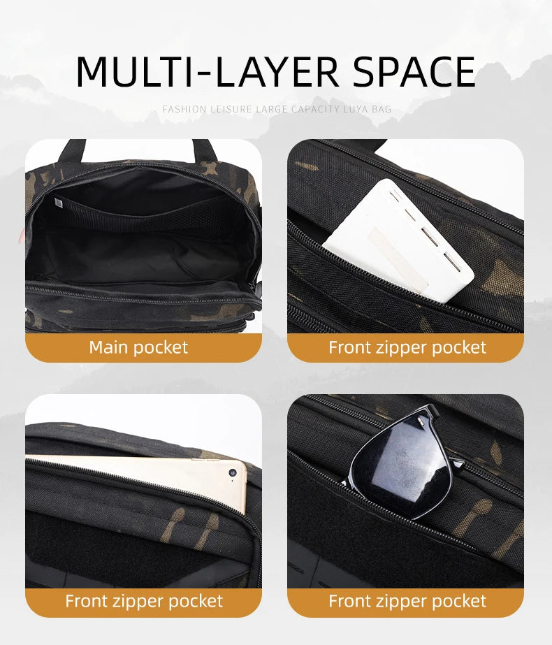 Cyflymder  Tactical Climbing Bag Molle Large Messenger Outdoor Travel Sports Commuting Camping Shoulder Crossbody Bags Weekend Trip Handbag