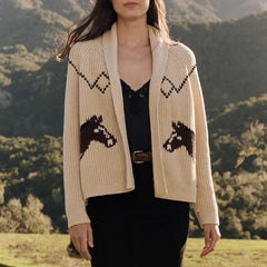 Cyflymder  Autumn Winter Cardigan Sweater for Women Coat Jacket Loose Casual Knitted Sweaters Coats Long Sleeve V Neck Outwear Jumpers Pull