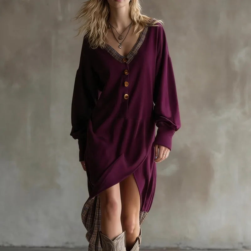 Cyflymder  Spring Autumn Long Sleeve Elegant Midi Dress Women's Clothing Casual Party Work Evening Fashionable Slit Dresses