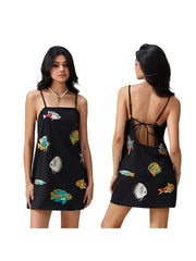 Cyflymder  Elegant Floral Print Off-Shoulder Maxi Dress with Ruffle Hem and Adjustable Spaghetti Straps for Women