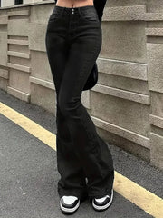 Cyflymder  New Women Stretchy Flared Jeans Lady High Waist Denim Jeans Pants Luxury Designer Classic Bell Bottoms Long Trousers