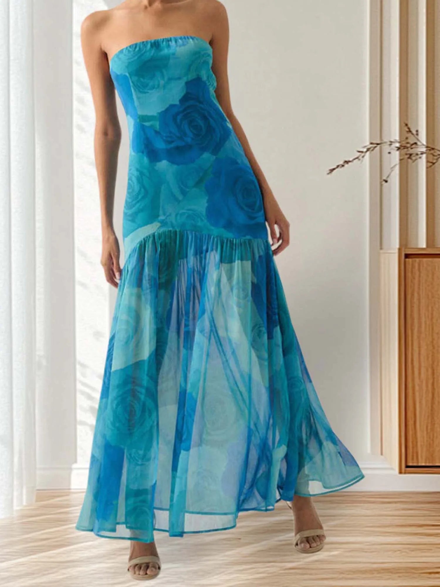 Cyflymder  Elegant Black Lace Halter Neck Maxi Dress with Side Slit and Open Back for Evening Party Wedding Prom Clubwear