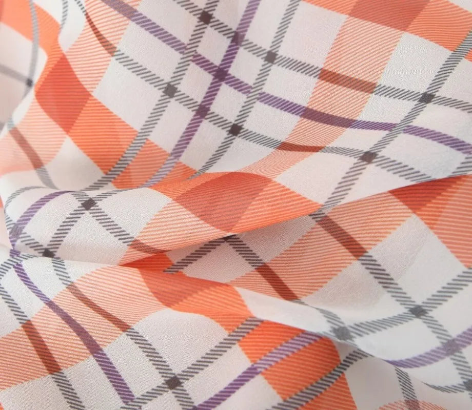 Cyflymder  plaid skirt women elastic waist midi skirts new summer skirt vintage ruffle trim detail skirt women women clothing
