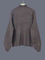 Cyflymder  Euramerica High Street Autumn Winter Fashion High Neck Long Sleeve Knitted Pullovers Y2k Harajuku Punk Sweater Basic Lazy Tops