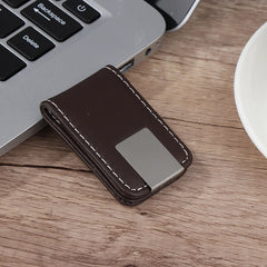 Cyflymder 1Pc PU Leather Strong Magnetic Money Clip Pocket Wallet Portable Mini Slim Wallet Credit Business Cards Holder