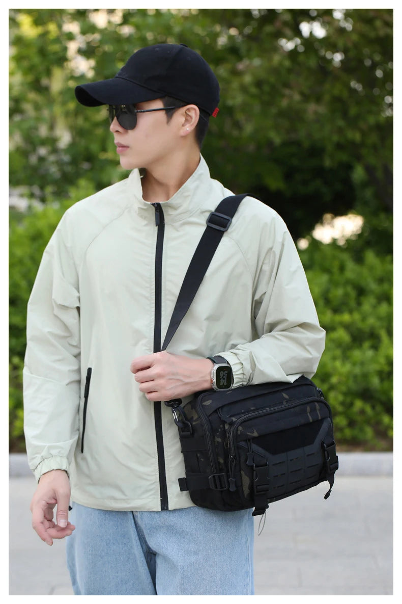 Cyflymder  Tactical Climbing Bag Molle Large Messenger Outdoor Travel Sports Commuting Camping Shoulder Crossbody Bags Weekend Trip Handbag