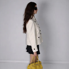 Cyflymder   Vintage Y2K College Women's Collar New Coat High Street Buckle Fashion Long Sleeve Casual Gothic Punk Sexy Street Harajuku