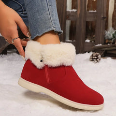 Cyflymder  Fashionable New Style Elegant Sexy Casual Short Boots for Women Winter Hot Selling Comfortable Temperament Round Toe Snow Boots