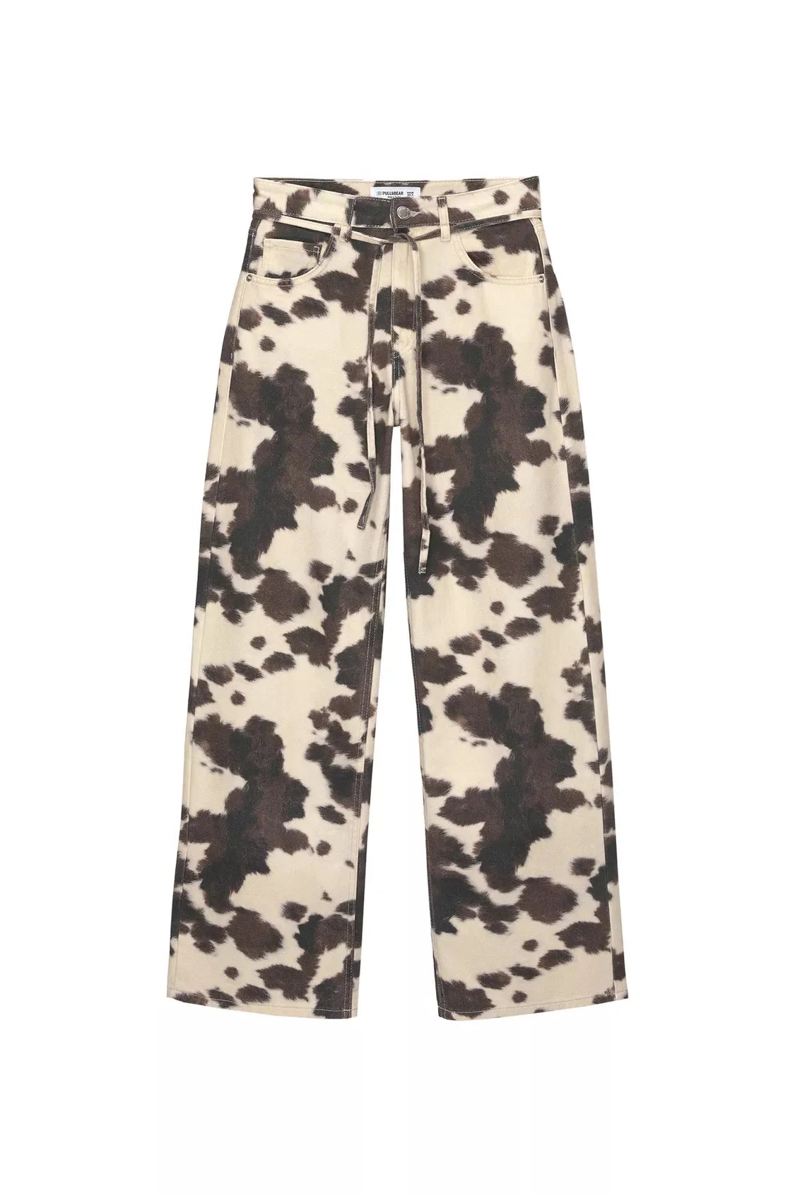 Cyflymder  Vintage Cow Print Women Jeans Y2k Washed Wide Leg American Style Straight Denim Pants Baggy Grunge Streetwear New