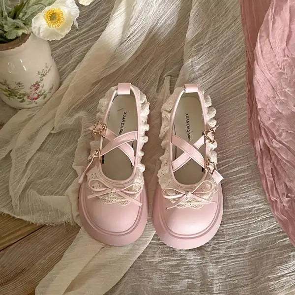 Cyflymder  Retro Woman Shoes Clogs Platform Female Footwear Oxfords Round Toe British Style All-Match Creepers Dress Leather New Summer