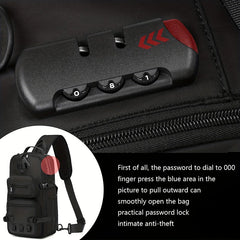 Cyflymder  Men's Tactical Chest Bag Multifunctional Sling Backpack Outdoor Hiking Climbing Trekking Rig Pouch Casual Messenger Fanny Pack