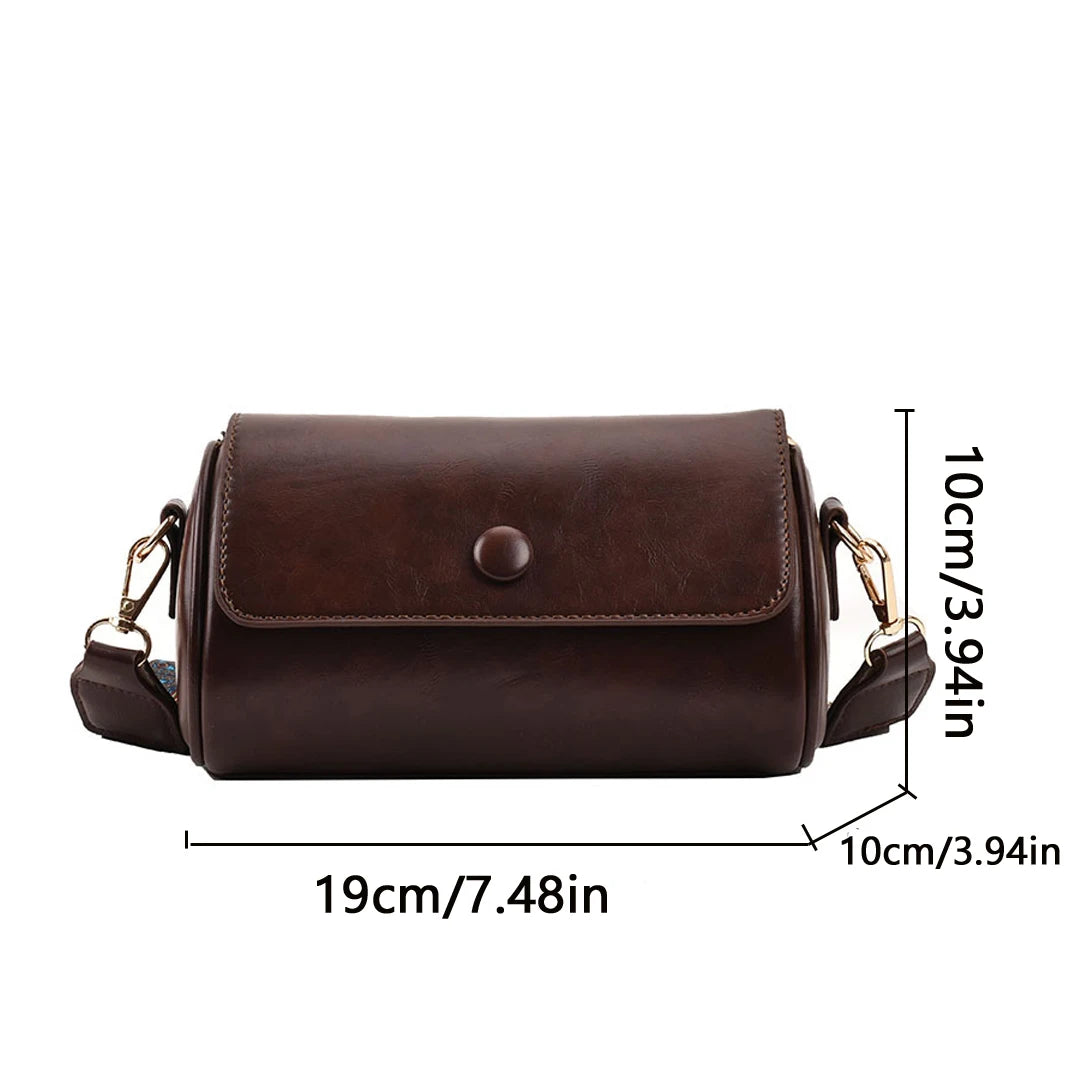 Cyflymder  floral shoulder strap cylindrical bag women's small pillow bag Bohemian style wide shoulder strap single shoulder crossbody