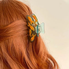 Cyflymder  Goldfish Hair Claws 1Pcs Cute Acetate Spring Hair Clips Non Slip Mini Claw Clips for Women Daily Use Lucky Hair Accessories Gift