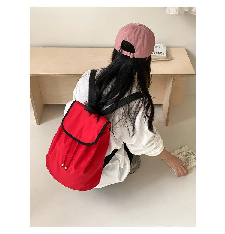 Cyflymder  Korean Women Backpacks Vintage Y2k Aesthetic Streetwear Schoolbag Casual All Match Simple Backpack for College Students