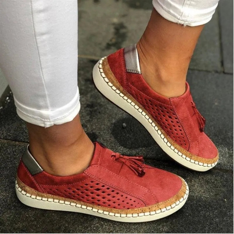 Cyflymder  Fringe Casual plus Size Women's oes 2025 Sle Canvas Slip-On Flat Heel Wear-resistant Rubber Outsole  Color oes