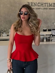 Cyflymder  Thin Strap Satin Scoop Solid Neck Corset Cami Top Spring Elegant Tops Women's Tank Tops Trendy Chic Lady Camisole
