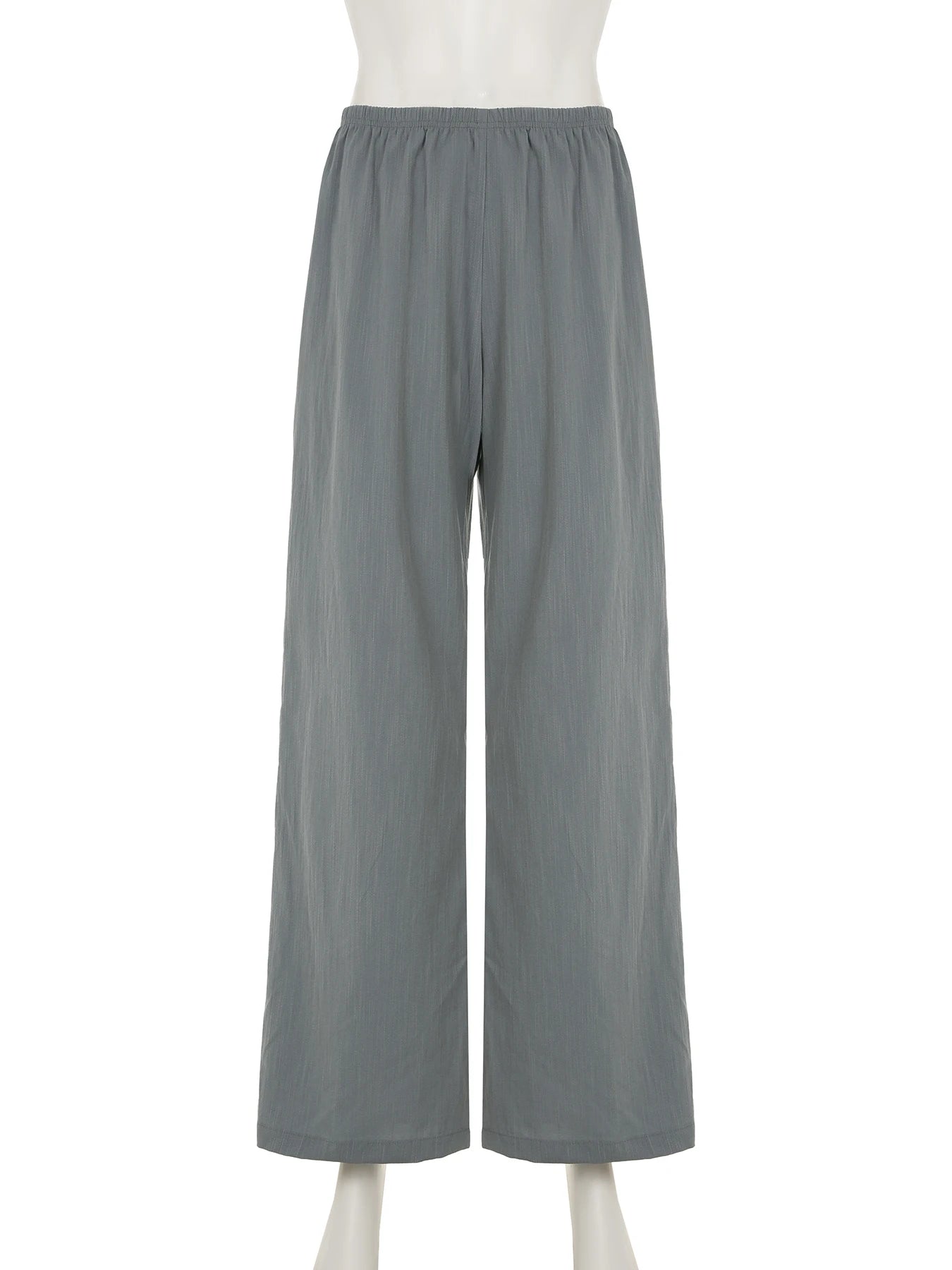 Cyflymder  Casual Solid Wide Leg Pants Loose Basic Mid-Waisted Straight Pants Women Spring Autumn Streetwear Ladies