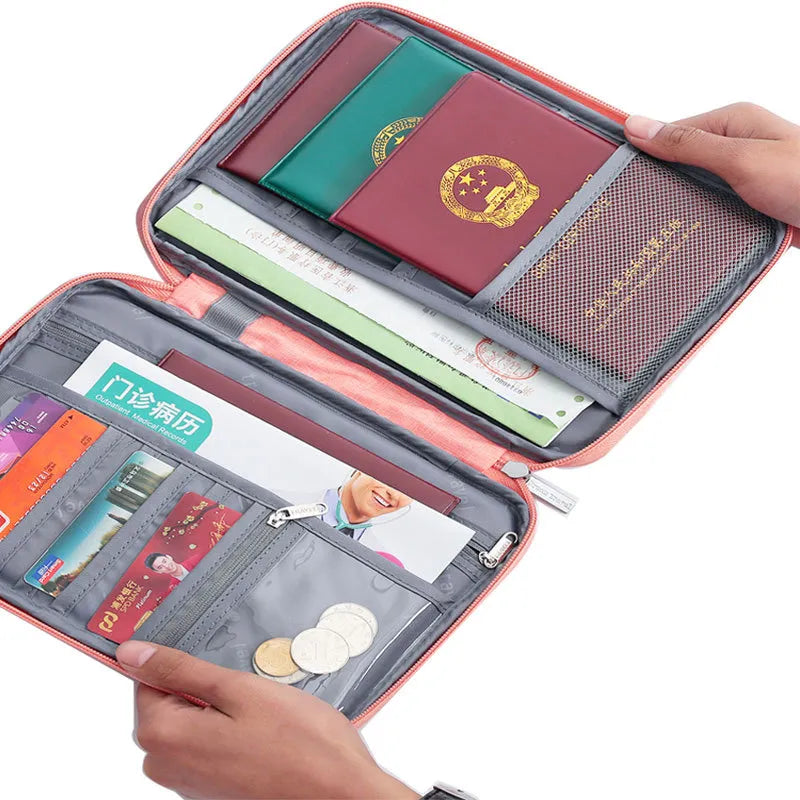 Cyflymder Hot Travel Wallet Family Passport Holder Creative Waterproof Document Case Organizer Travel accessories Document Bag Cardholder