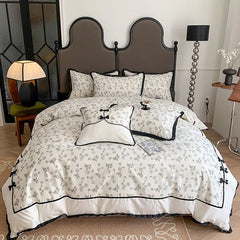 Cyflymder New Chinese 100% Cotton Printed Bedding Set High Quality Skin Friendly Sleeping Quilt Cover Kit Queen King Double Bed Linens