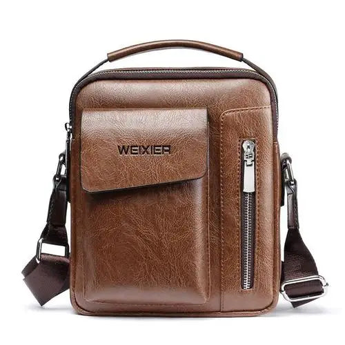 Cyflymder  Men Shoulder Bags Crossbody Bag Multi-function Men's Handbags Capacity PU Leather Bag For Male Messenger Bags Tote Bag