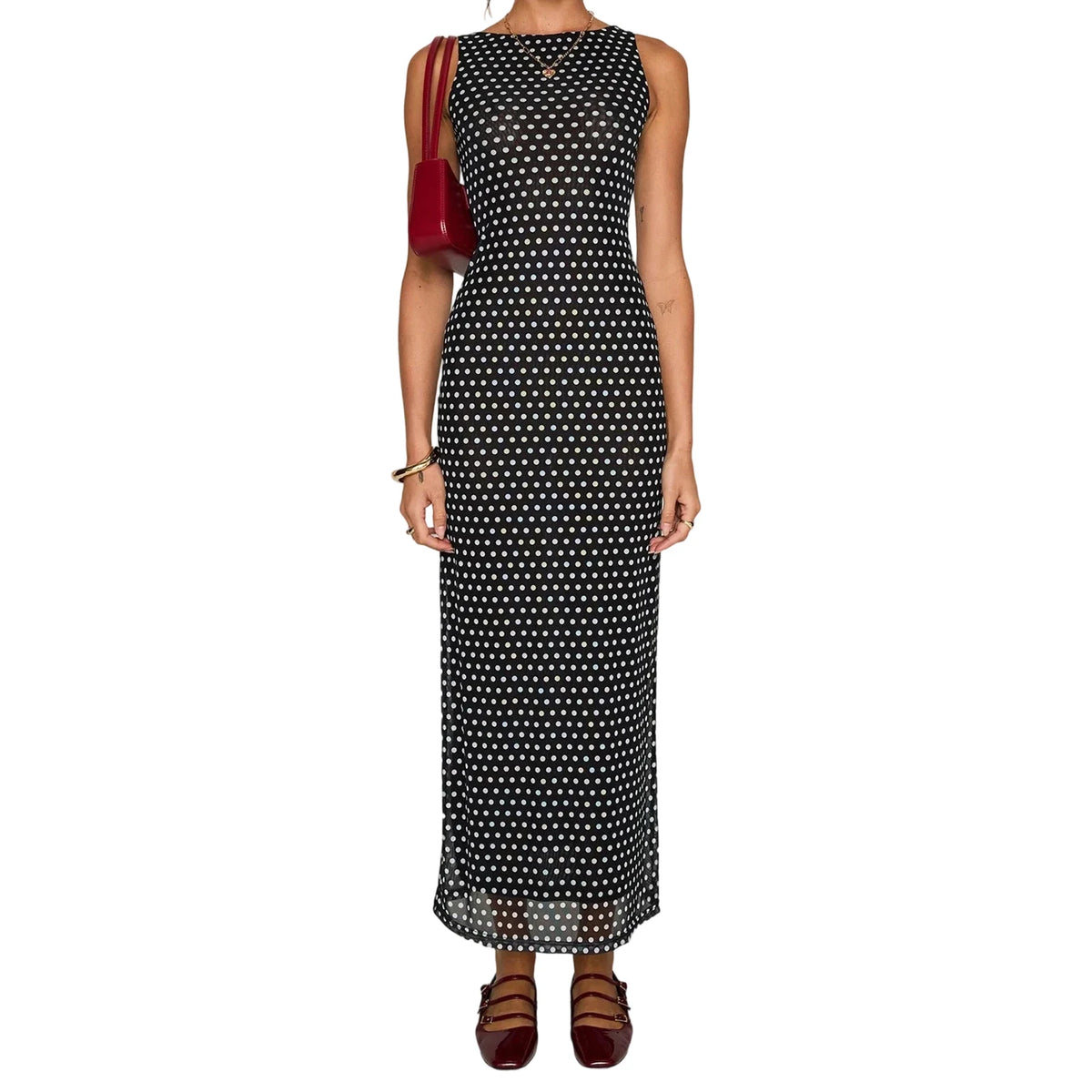 Cyflymder  Elegant Floral Print Maxi Dress with Spaghetti Straps and V-Neckline Perfect for Summer Parties and Events