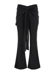 Cyflymder  Streetwear American Casual Slim All Match Solid Low Waist Slight Strech Bandage Pants
