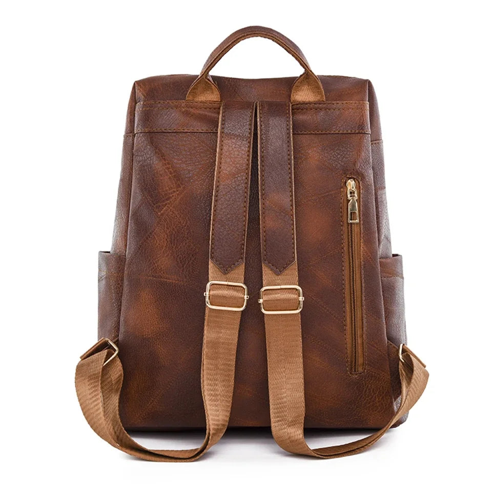 Cyflymder  Vintage Women's Bag Large Capacity Leather Daily Commute Travel Women's Backpack Shopping Fashion Designer School Bags Travel