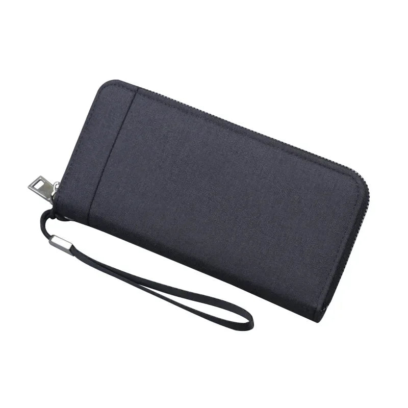 Cyflymder  Men Long Purse Simple Canvas Zipper Wallet Cellphone Handbag Business Multi Card Holder Male Wallet Case Money Card Bags