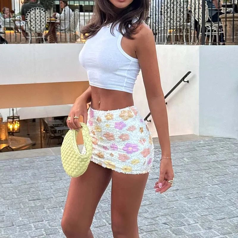 Cyflymder  Spicy Girl High Waist Sexy Nightclub Dresses Summer Slim Sequins Wrap Hips Short Dress Fashion Shiny Sequins Party Mini Dress