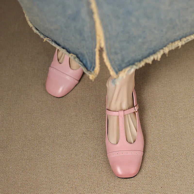 Cyflymder  All-Match Square Toe Low Heels Summer Shoes Ladies Casual Female Sneakers Shallow Mouth Dress Flats Women 2025 Big Size Buckle S