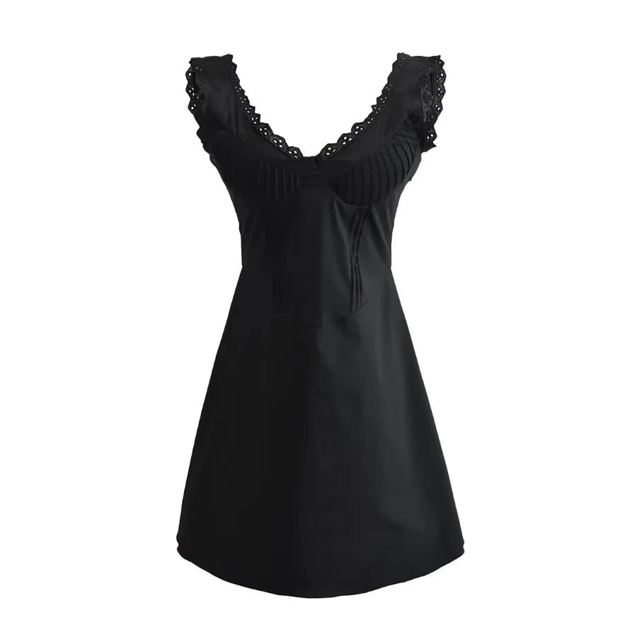 Cyflymder  Corset Style White Mini Dress Women pintuck details sexy women dress new cotton summer dress y2k party dresses
