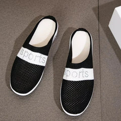 Cyflymder  New Summer Womens Knitted Mesh Slippers Woman Comfortable Wedges Outdoor Walking Casual Shoes